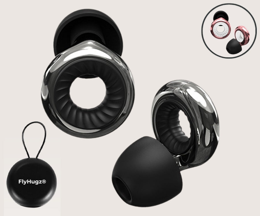 FlyHugz® Noise Reducing Travel Earplugs 2.0