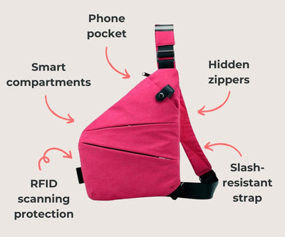FlyHugz® Princess Anti Theft Bag