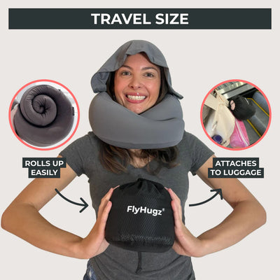 FlyHugz® 2.0 Hooded Travel Pillow